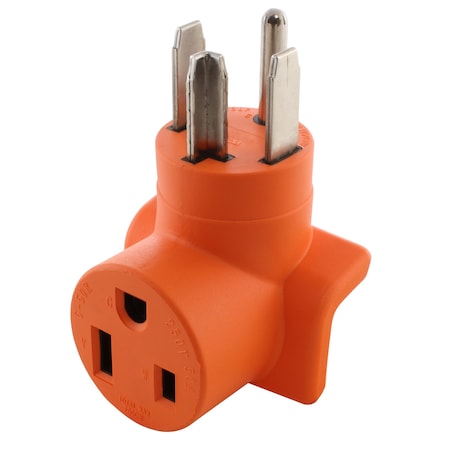 Ac Works Plug Adapter, 6-50R, 14-30P, 0 ft., Orange WD1430650